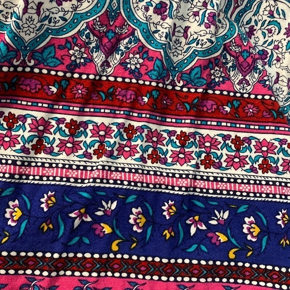 Torrid multicolored floral print sleeveless super soft‎ knit skater mini dress - Picture 4 of 7